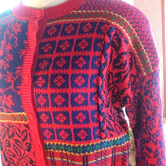 Vintage 1991 Susan Bristol Grandmacore Cardigan - Picture 4 of 5